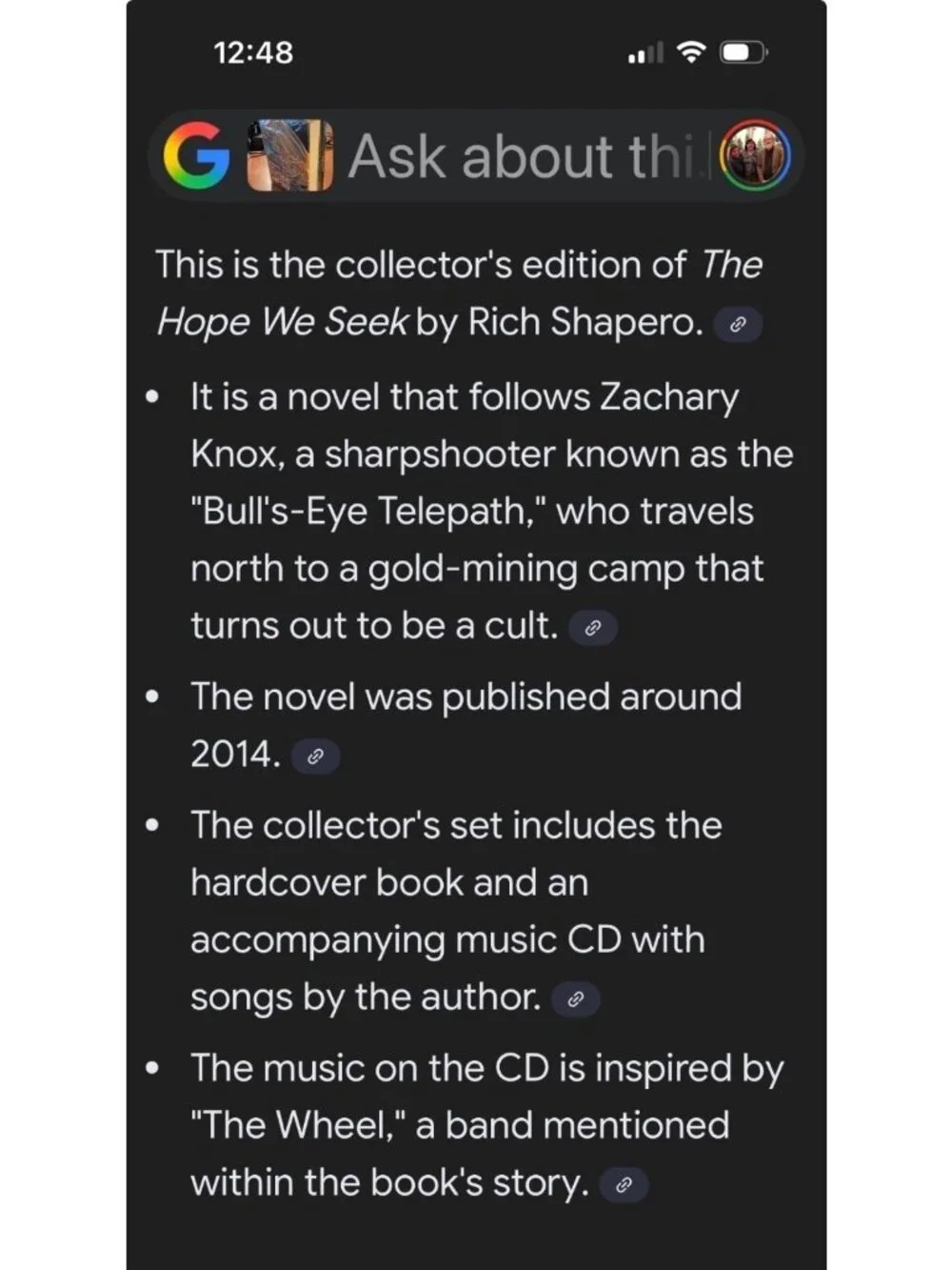 The Hope We Seek Rich Shapero Collector Edition Hardcover Book & Music CD Sealed